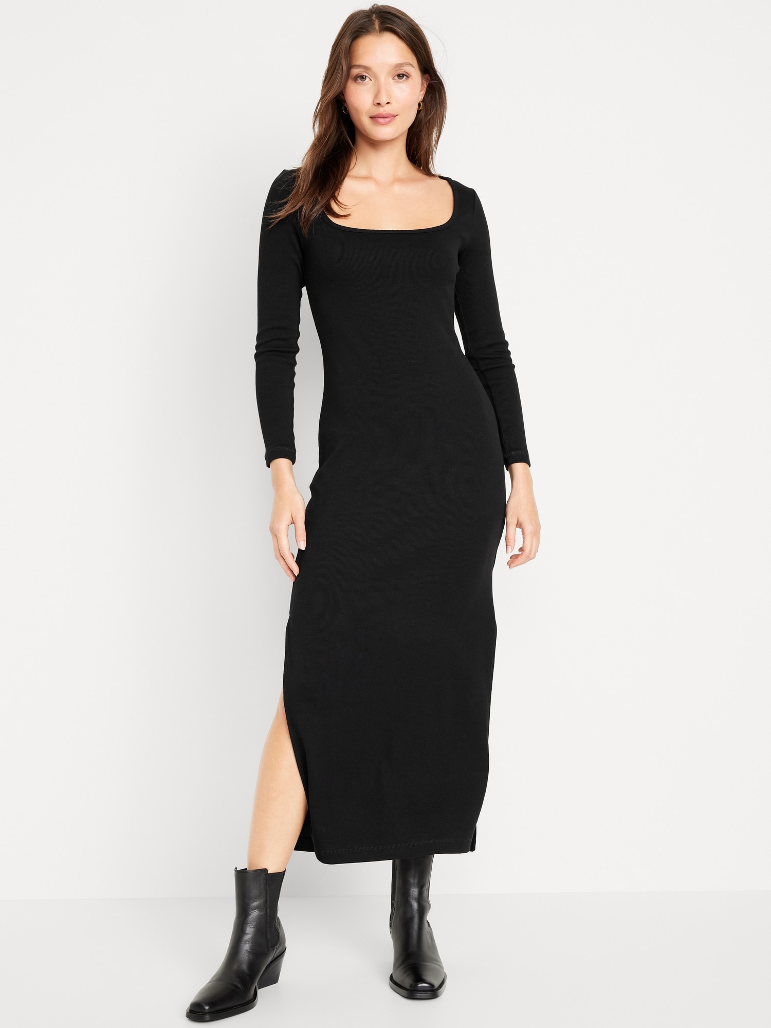 Fitted Square Neck Dress