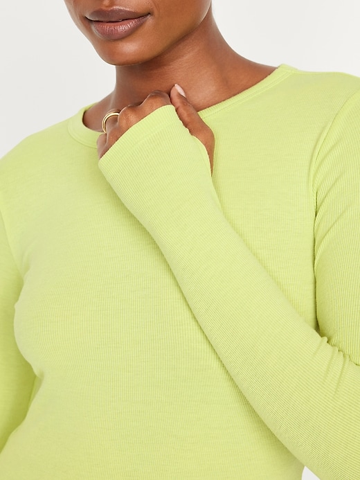 Image number 4 showing, UltraLite Fitted Rib-Knit Top