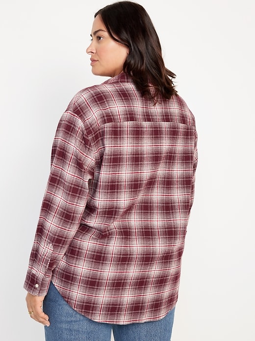 Image number 8 showing, Loose Flannel Boyfriend Shirt