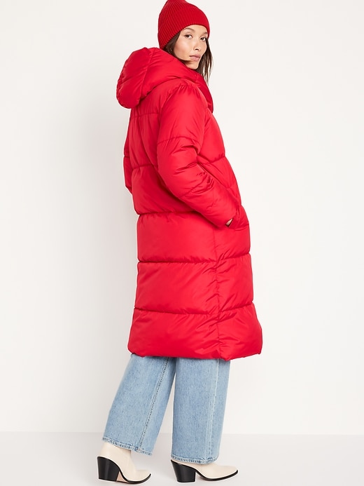 Water-Resistant Long Hooded Puffer Coat for Women | Old Navy