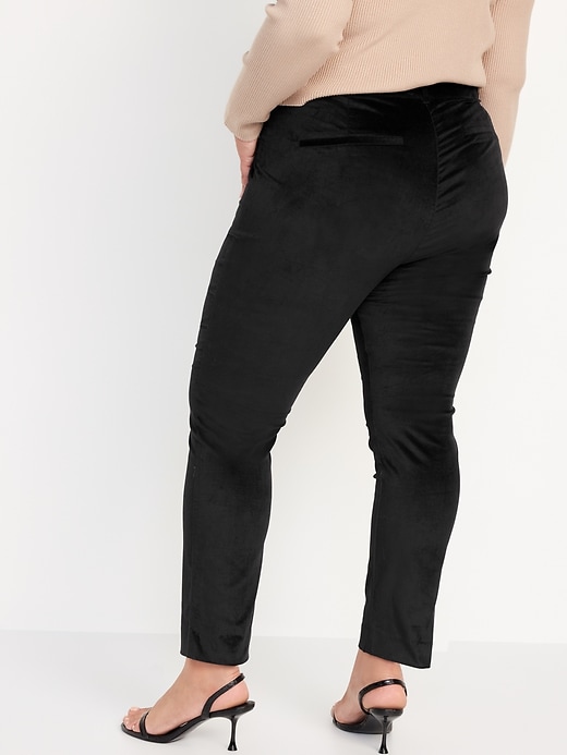 Image number 8 showing, High-Waisted Pixie Skinny Velvet Ankle Pants