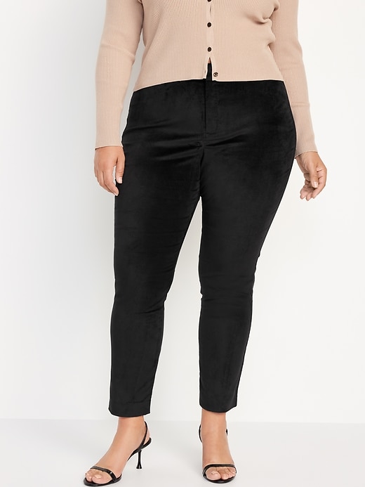Image number 7 showing, High-Waisted Pixie Skinny Velvet Ankle Pants