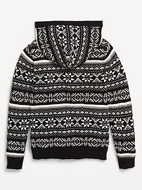 View large product image 3 of 3. Printed Sweater-Knit Pullover Hoodie for Boys