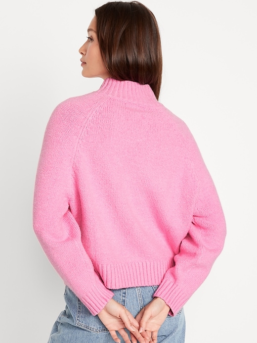 Image number 2 showing, Mock-Neck Crop Sweater