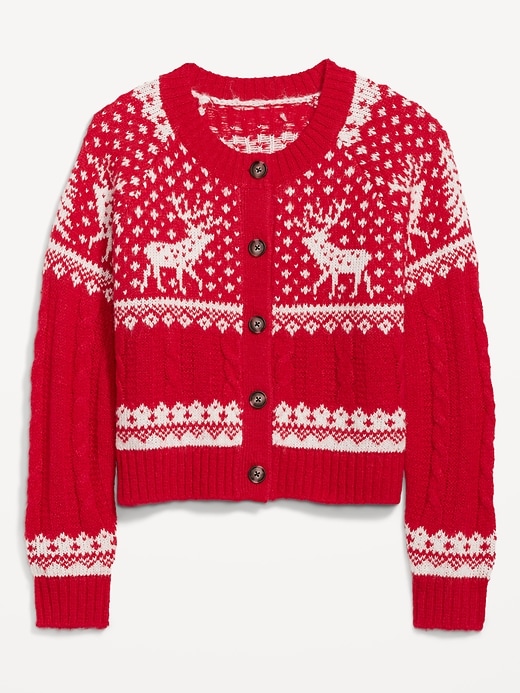 Image number 4 showing, Fair Isle Cardigan Sweater