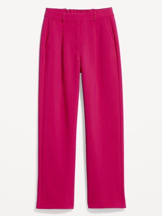 Image number 4 showing, Extra High-Waisted Pleated Taylor Wide-Leg Trouser Suit Pants for Women