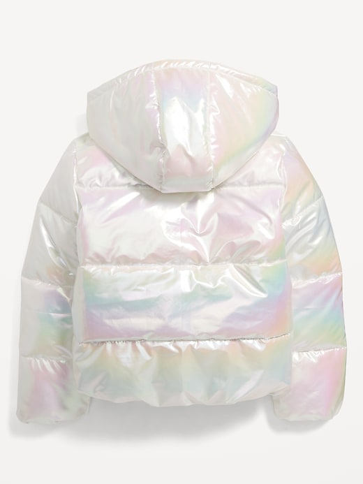 View large product image 2 of 2. Water-Resistant Hooded Puffer Jacket for Girls