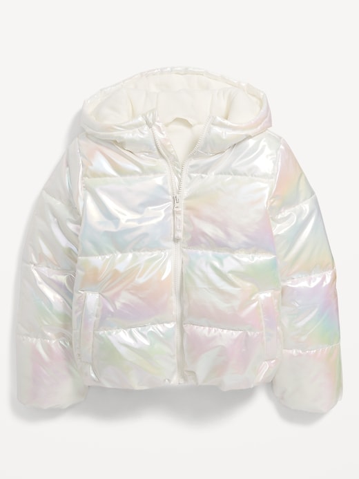 View large product image 1 of 2. Water-Resistant Hooded Puffer Jacket for Girls