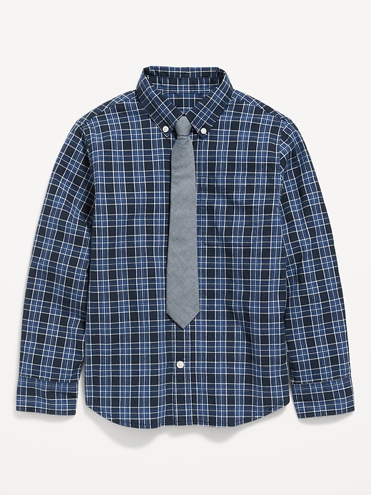 View large product image 1 of 2. Long-Sleeve Poplin Shirt & Tie Set for Boys