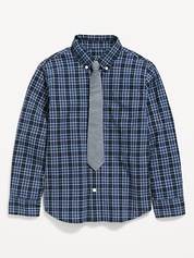 Old Navy Blue Grey Plaid LS Shirt Boys – Revived Clothing Exchange