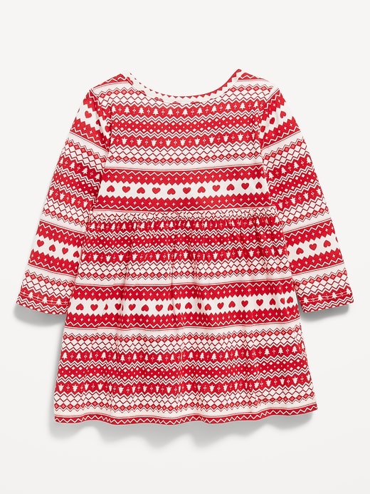 View large product image 2 of 2. Long-Sleeve Jersey-Knit Dress for Baby