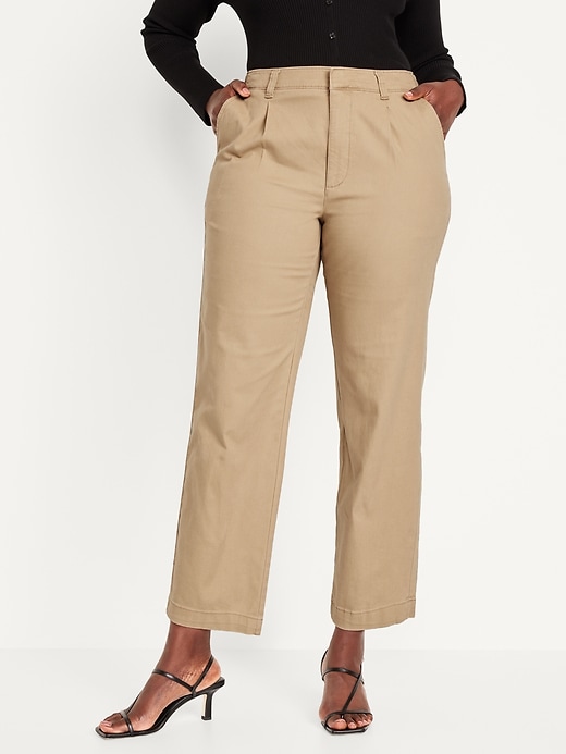 Image number 5 showing, High-Waisted Chino Ankle Pants