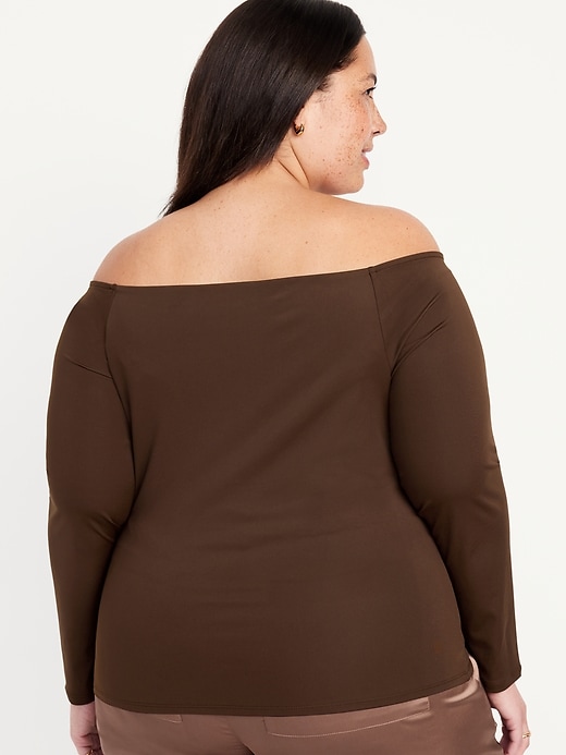 Image number 8 showing, Fitted Off-the-Shoulder Top