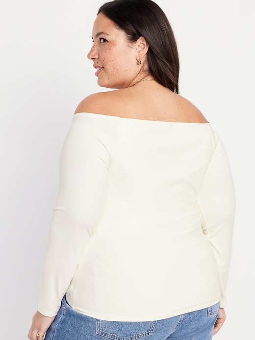 Image number 8 showing, Fitted Off-the-Shoulder Top
