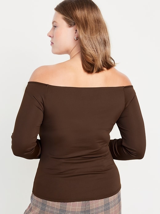 Image number 6 showing, Fitted Off-the-Shoulder Top