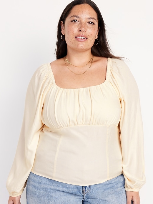 Image number 7 showing, Square-Neck Crepe Top