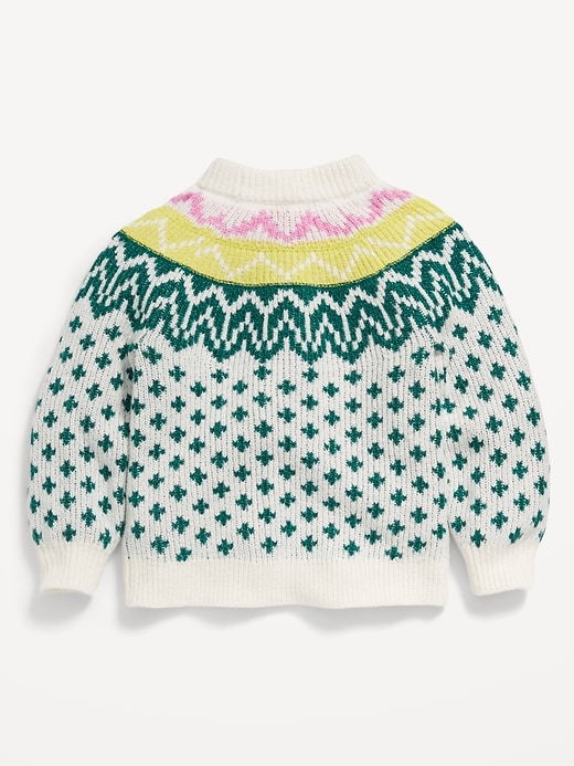 View large product image 2 of 2. Cozy Fair Isle Pullover Sweater for Toddler Girls