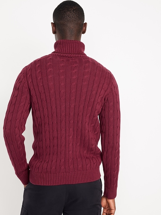 Image number 2 showing, Cable-Knit Turtleneck Sweater