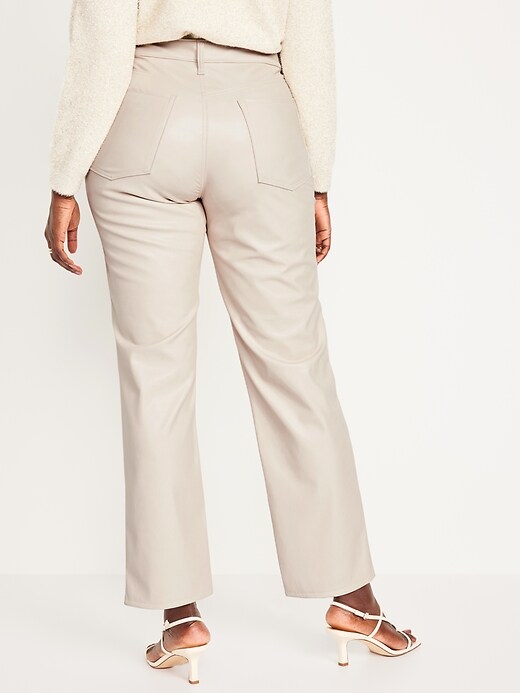 Image number 6 showing, High-Waisted OG Loose Faux-Leather Pants