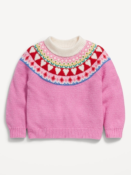 View large product image 1 of 2. Fair Isle Sweater for Toddler Girls