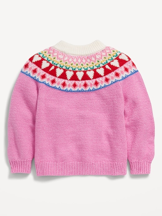 View large product image 2 of 2. Fair Isle Sweater for Toddler Girls