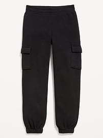 View large product image 4 of 5. High-Waisted Fleece Cargo Jogger Pants for Girls