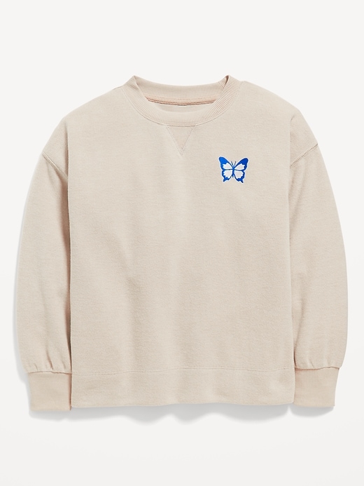 View large product image 1 of 1. French Rib Crew-Neck Tunic Sweatshirt for Girls