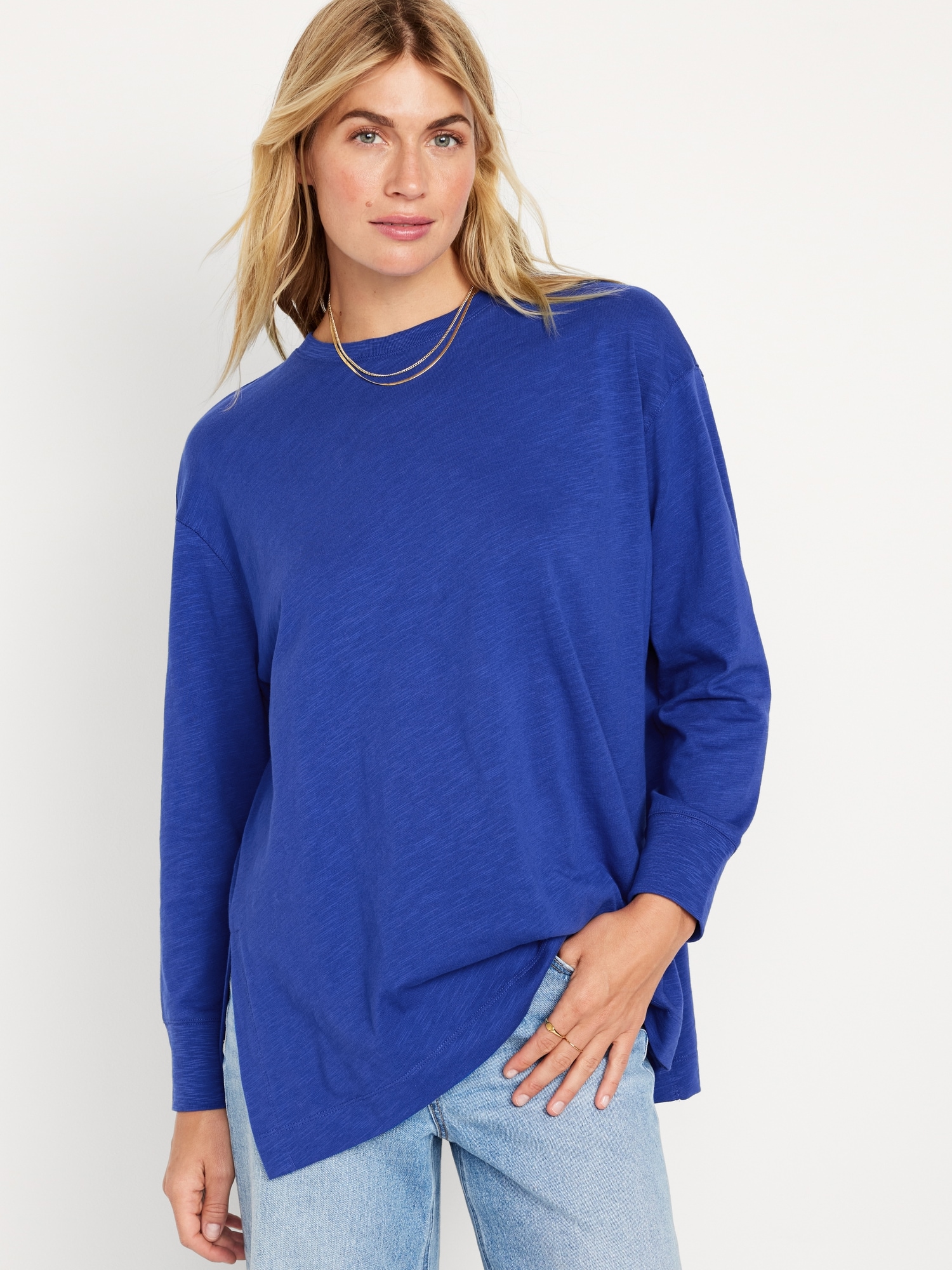 UltraLite Long-Sleeve Rib-Knit Tunic T-Shirt for Girls
