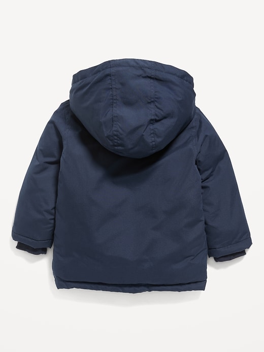View large product image 2 of 2. Unisex Hooded Zip-Front Water-Resistant Jacket for Toddler