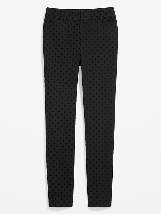 Image number 4 showing, High-Waisted Pixie Skinny Flocked Ankle Pants