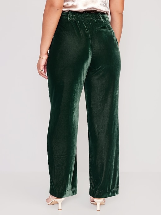 Image number 6 showing, Extra High-Waisted Velvet Taylor Pants