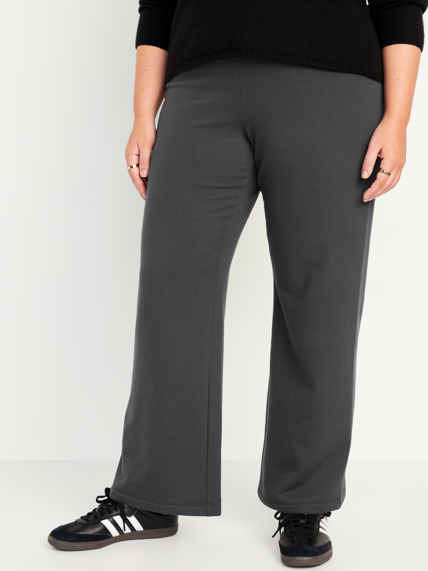 High Waisted Fleece-Lined Wide Leg Leggings for Women | Old Navy