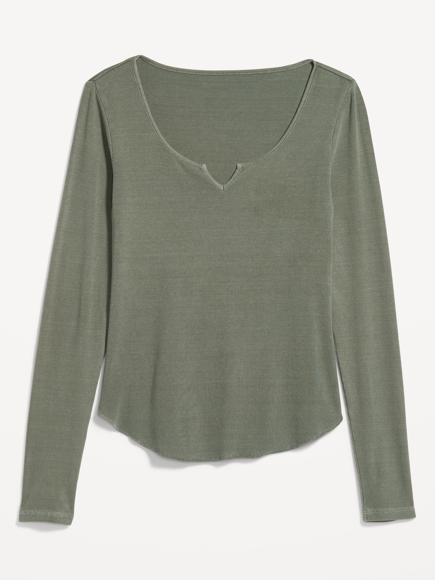 Rib-Knit Women Fitted Long-Sleeve | for T-Shirt Old Navy