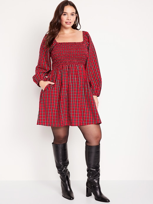 Image number 4 showing, Fit & Flare Long-Sleeve Mini Dress