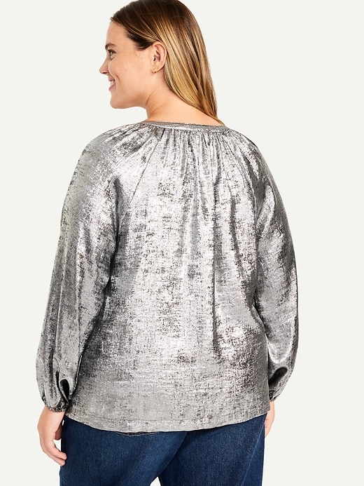 Image number 8 showing, Long-Sleeve Shiny Top