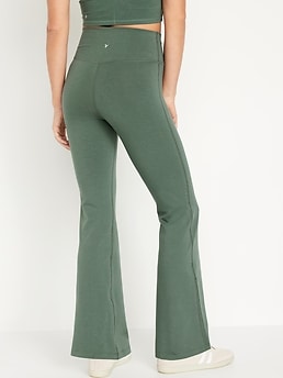Women's High-Rise Plisse Flare Pants - Wild Fable Green XS