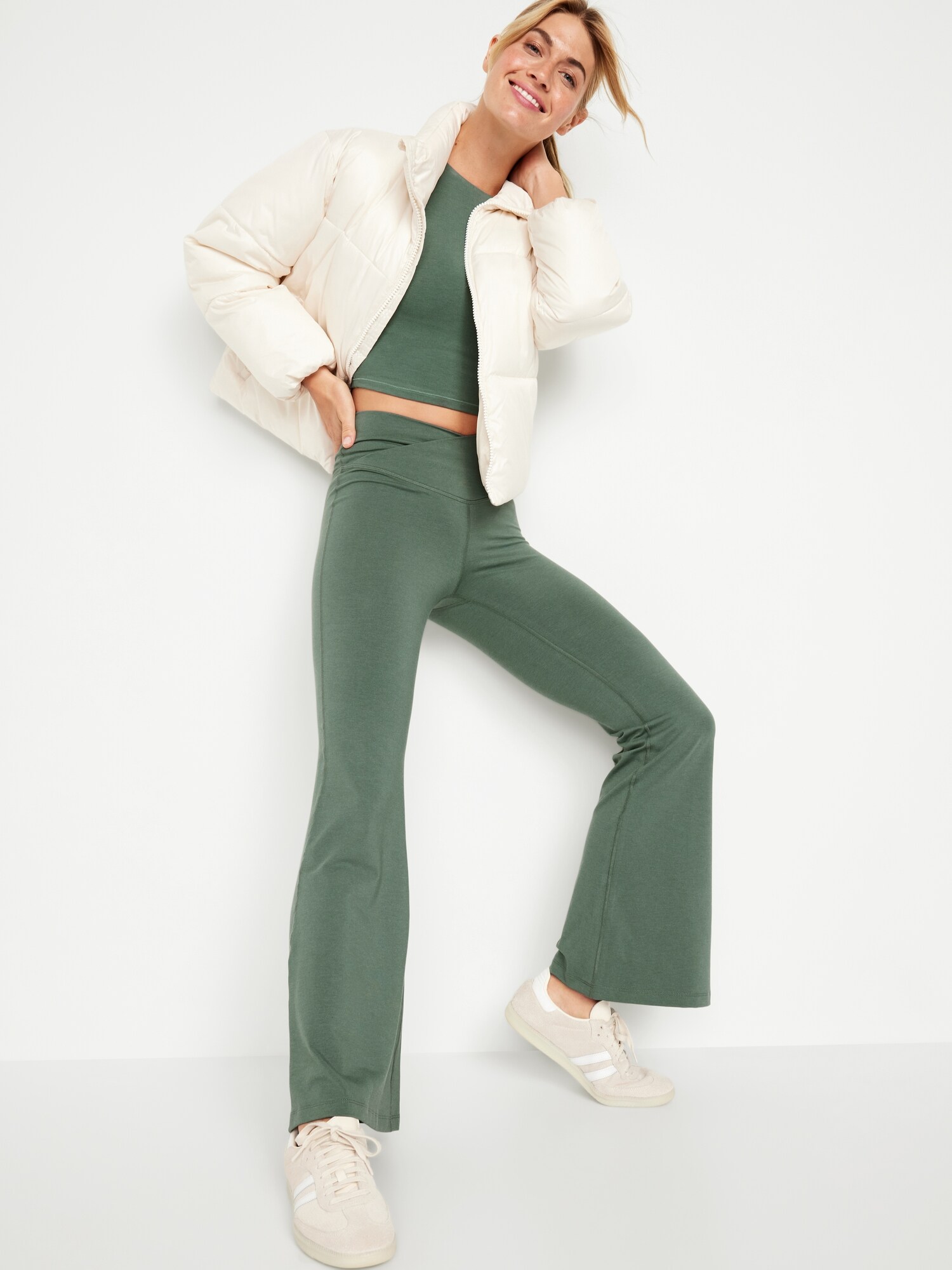 Extra High-Waisted PowerChill Crossover Super-Flare Pants for