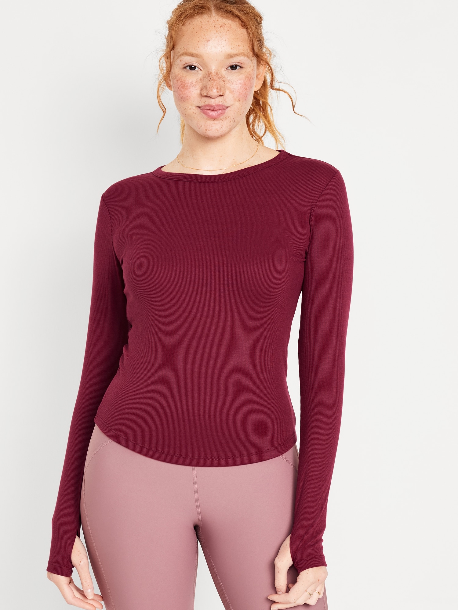 UltraLite Fitted Rib-Knit Top