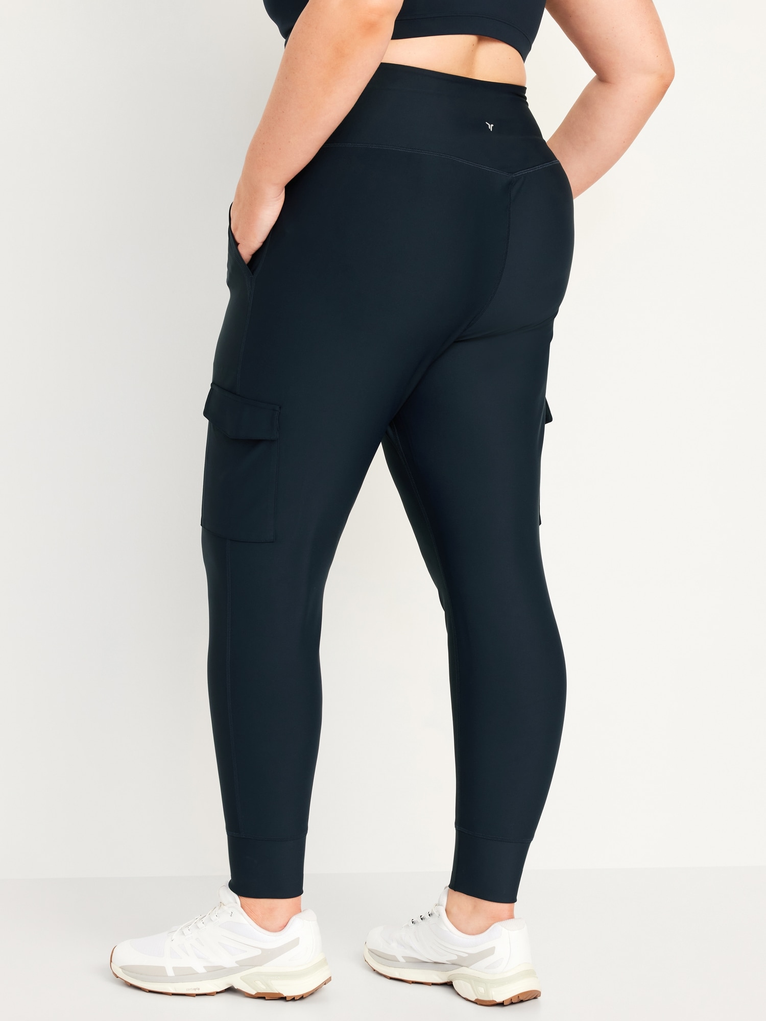 Womens Compression Cargo Yoga Pants Pockets High Waist Slim Fit Workout  leggings