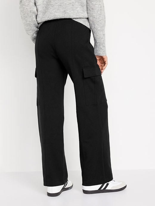 Image number 2 showing, High-Waisted Dynamic Fleece Cargo Trouser Pants