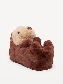 View large product image 3 of 4. Unisex Faux-Fur Critter Slippers for Toddler