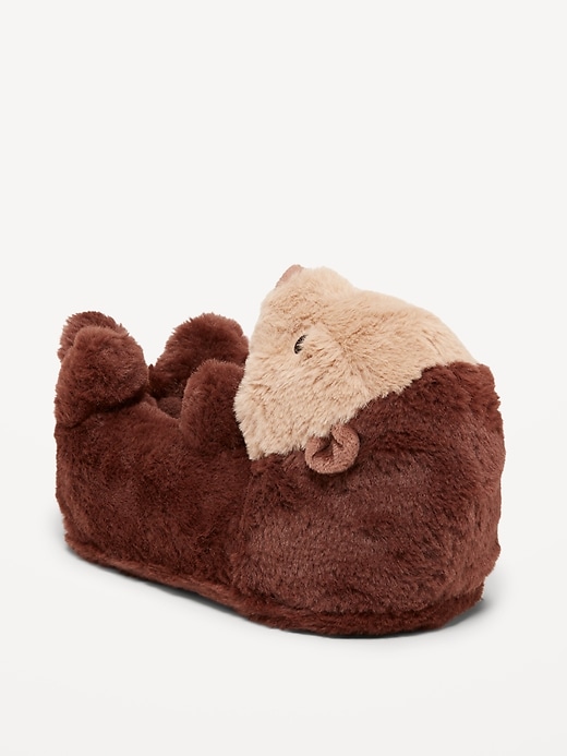 View large product image 2 of 4. Unisex Faux-Fur Critter Slippers for Toddler