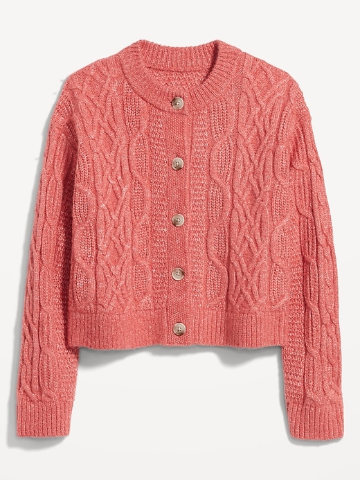Image number 4 showing, Cable-Knit Cardigan Sweater