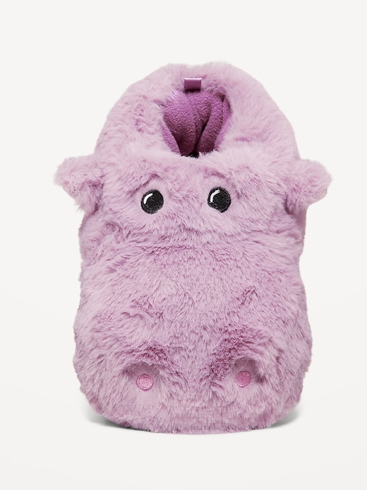 View large product image 2 of 2. Unisex Faux-Fur Critter Slippers for Toddler