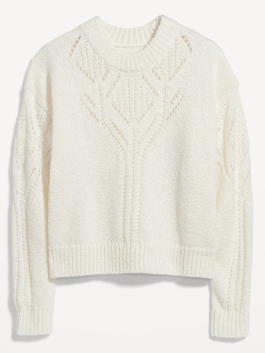 Image number 4 showing, Pointelle Sweater