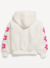 View large product image 4 of 4. Cozy Sherpa Zip-Front Hooded Jacket for Girls