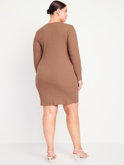 Image number 7 showing, Fitted Square-Neck Mini Dress