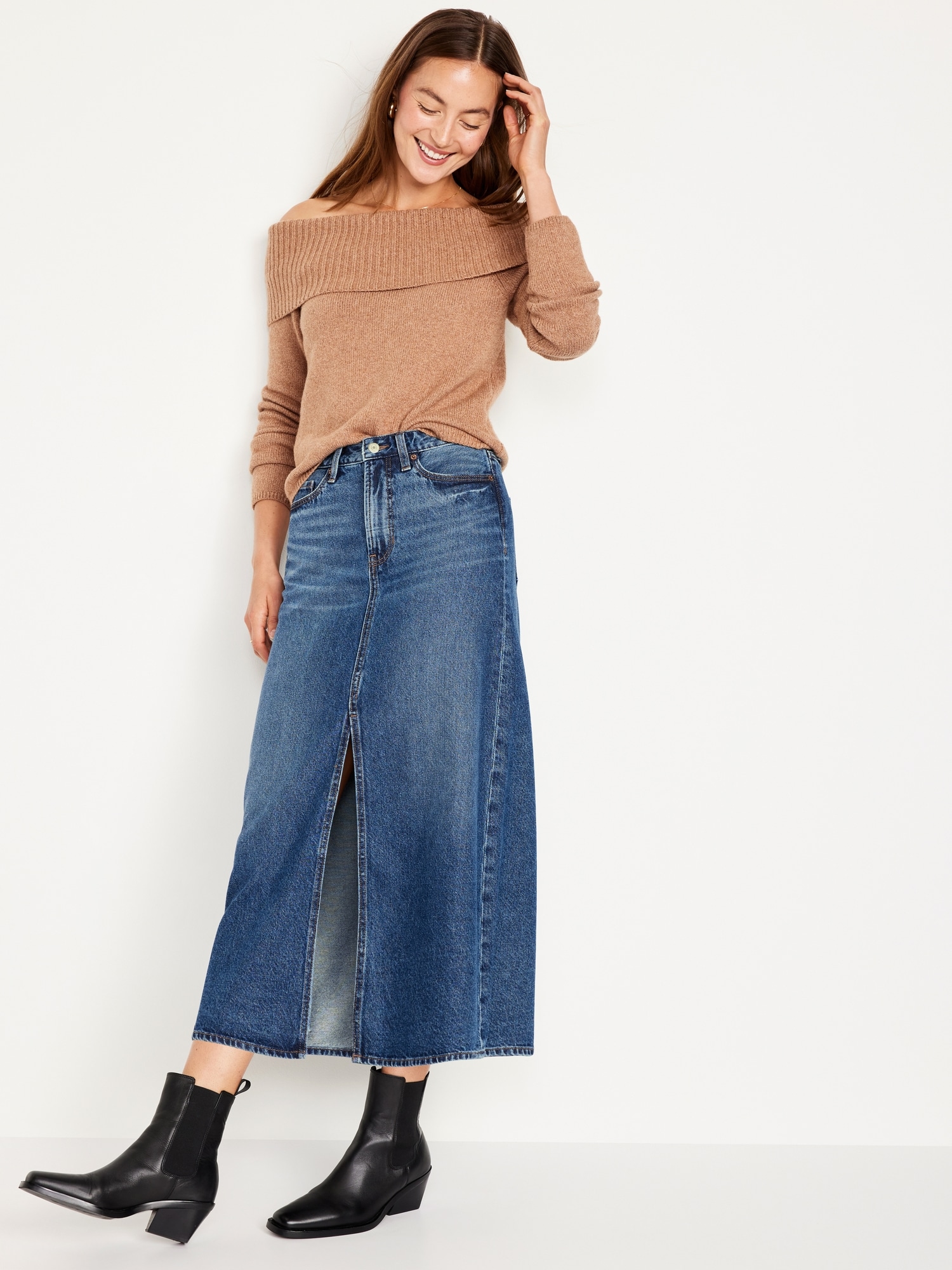 Size Plus 5xl 100kg Women Irregular Length Ripped Denim Mid Long Skirts  With Belt Ladies A-line Jeans Skirts Fashion Streetwear - Skirts -  AliExpress