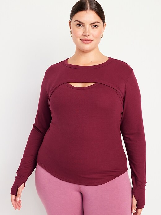 Image number 7 showing, UltraLite Rib-Knit Layering Shrug Top