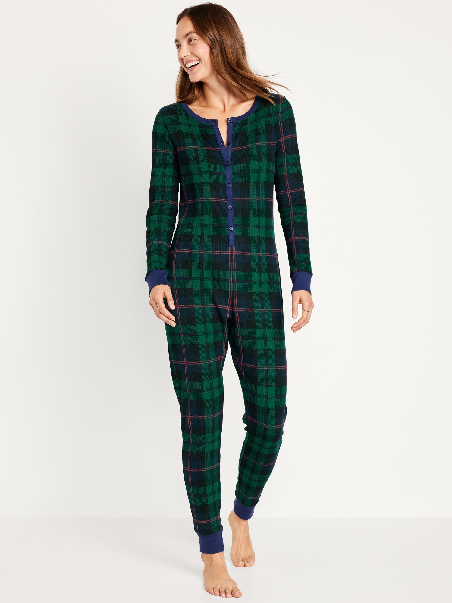 Cozy Christmas Pajamas, women's thermal pajamas, women's black